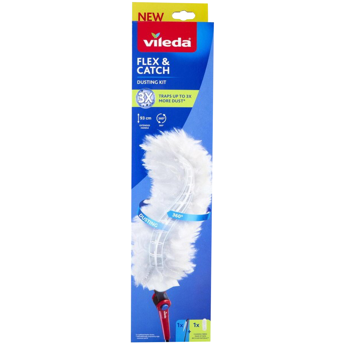 FLEX&CATCH KIT MANICO CORTO + 2 RICAMBI / lungo +1 ricambio VILEDA –